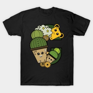 Cute kawai Cactus doodler T-Shirt